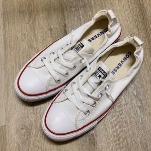 White converse slip on shoes